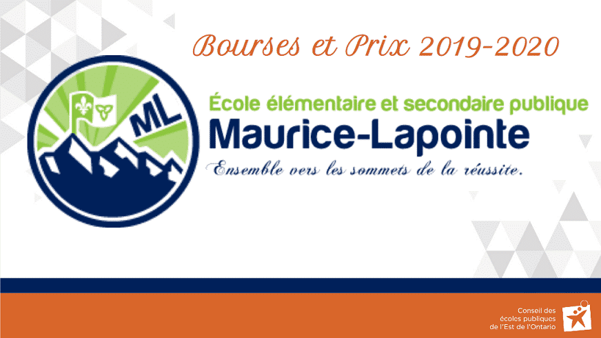 Bourses et prix 2019-2020 Maurice Lapointe